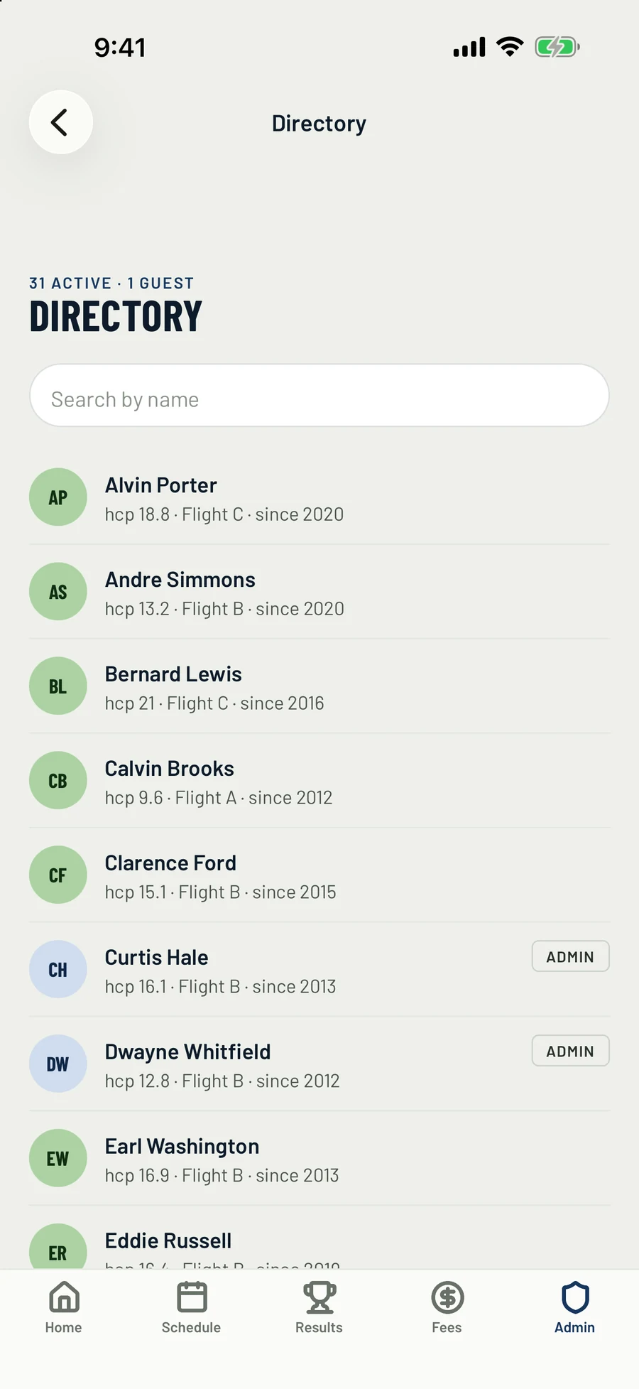 Member directory